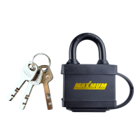 Замок навесной прорезиненный 50 мм, "MAXIMUM" (2098) 