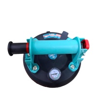 Присоска вакуумная 150 мм с поршнем и манометром в кейсе, "MAXIMUM" MX 12400