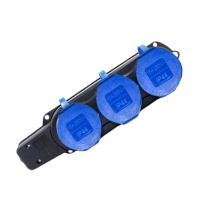 Колодка каучуковая на 3 розетки с защитными крышками, "MAXIMUM" MX 02142 (2774)